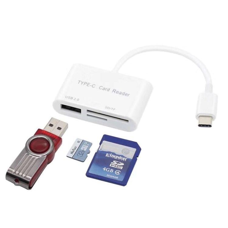USB-C to USB SD/Micro SD Card Reader