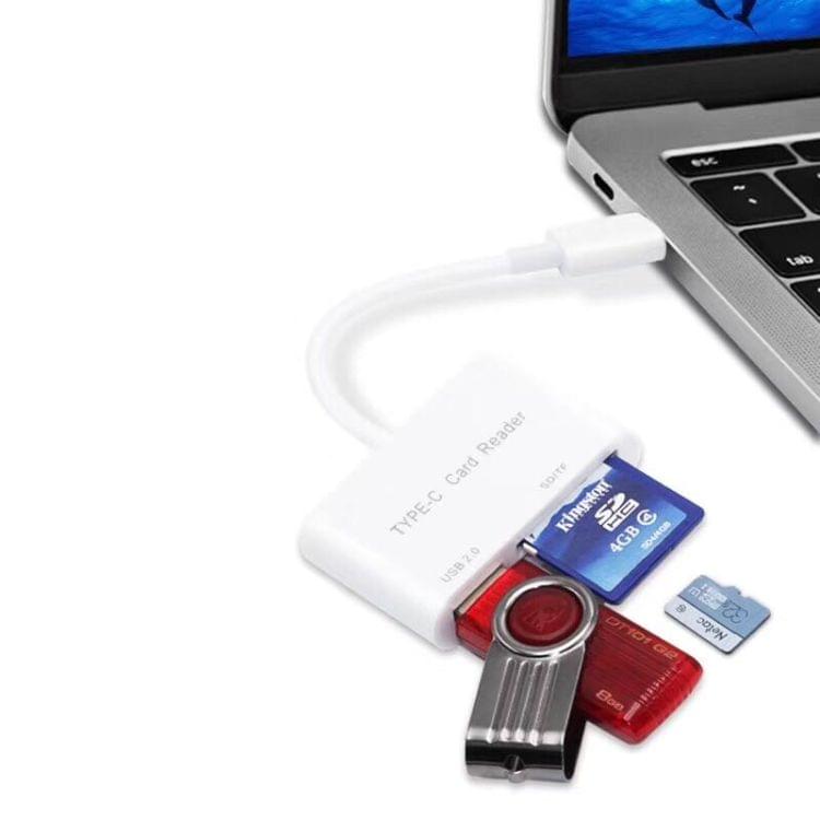USB-C to USB SD/Micro SD Card Reader