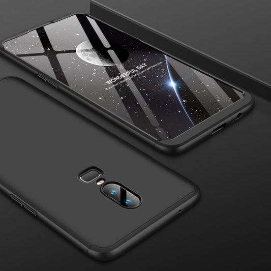 GKK PC 360 Degrees Full Coverage Protective Case Back Cover for OnePlus 6 (Black)
