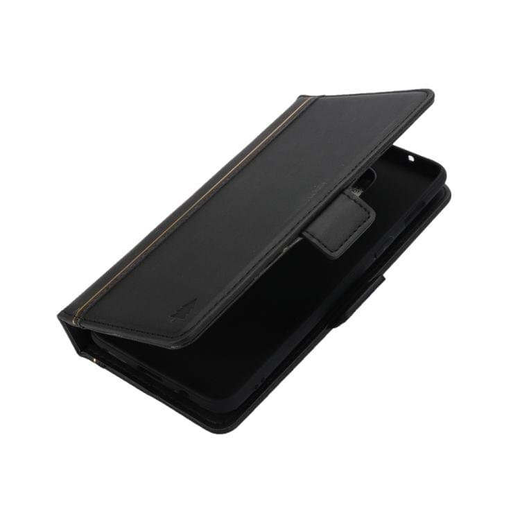 Bible Style Business Horizontal Flip Leather Case for OnePlus 6, with Card Slots & Photo Frame & Holder & Wallet (Black)