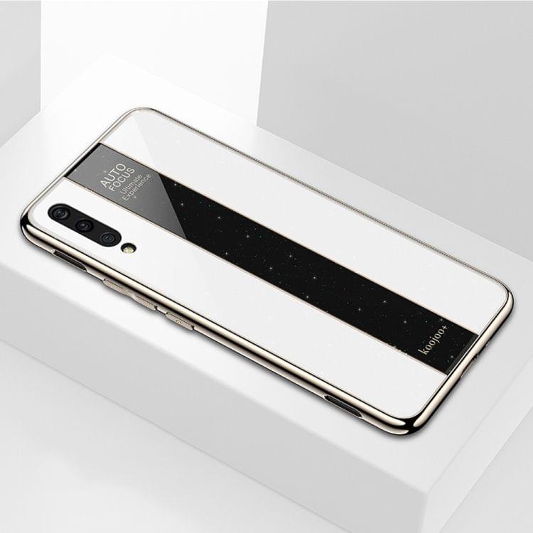 Electroplated Mirror Glass Case for Vivo IQOO (White)