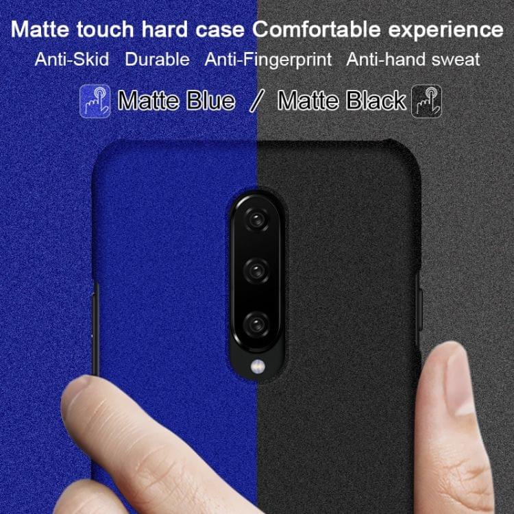 IMAK Matte Touch Cowboy PC Case for OnePlus 7 Pro(Blue)