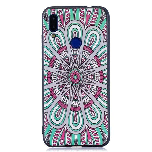 Embossed Painted Mandala  Pattern TPU Case for Xiaomi Redmi Note 7 / Redmi Note 7 Pro
