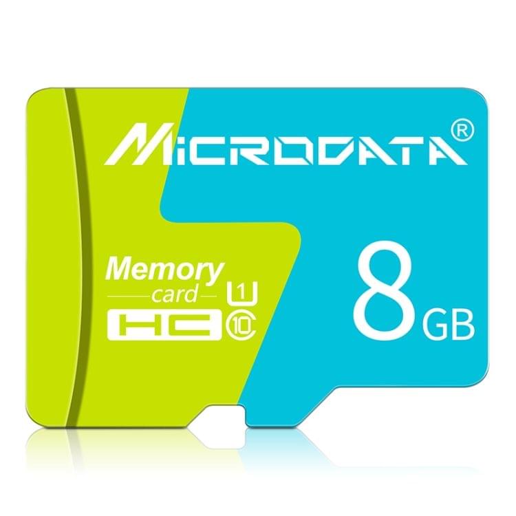 MICRODATA 8GB U1 Blue and Green TF(Micro SD) Memory Card