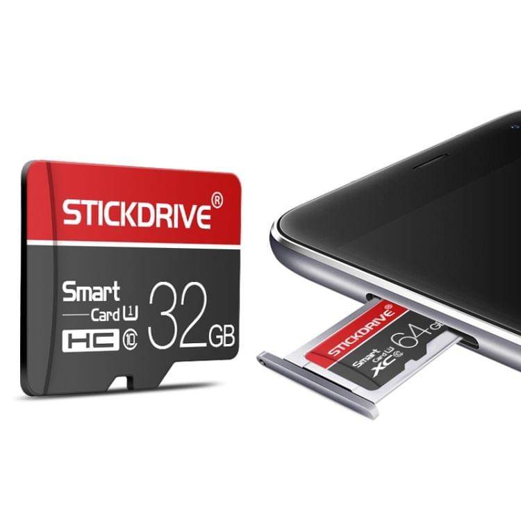 STICKDRIVE 32GB U1 White Line Red and Black TF(Micro SD) Memory Card