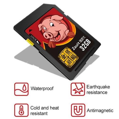Zsuit 16GB Pig Blessing Pattern SD Memory Card for Driving Recorder / Camera and Other Support SD Card Devices