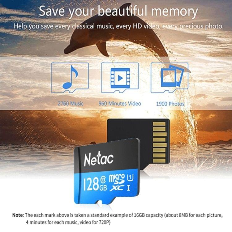 Netac P500 128GB Class10 Micro SD(TF) Memory Card