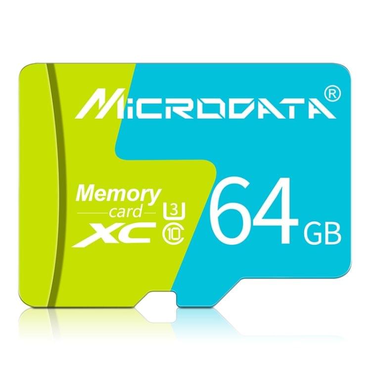 MICRODATA 64GB U3 Blue and Green TF(Micro SD) Memory Card