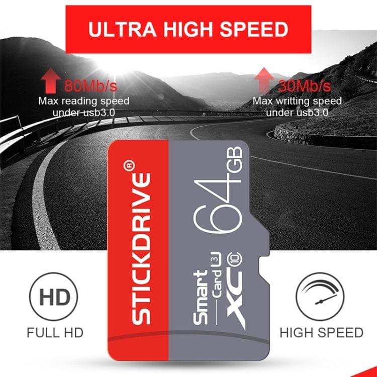 STICKDRIVE 32GB U1 Red and Grey TF(Micro SD) Memory Card