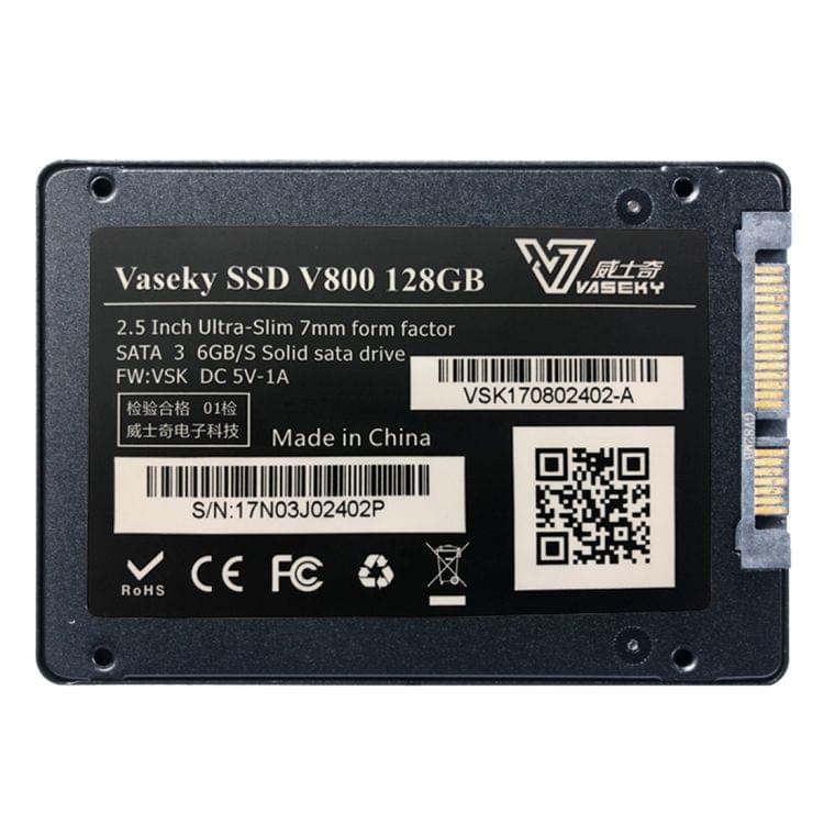 Vaseky V800 128GB 2.5 inch SATA3 6GB/s Ultra-Slim 7mm Solid State Drive SSD Hard Disk Drive for Desktop, Notebook