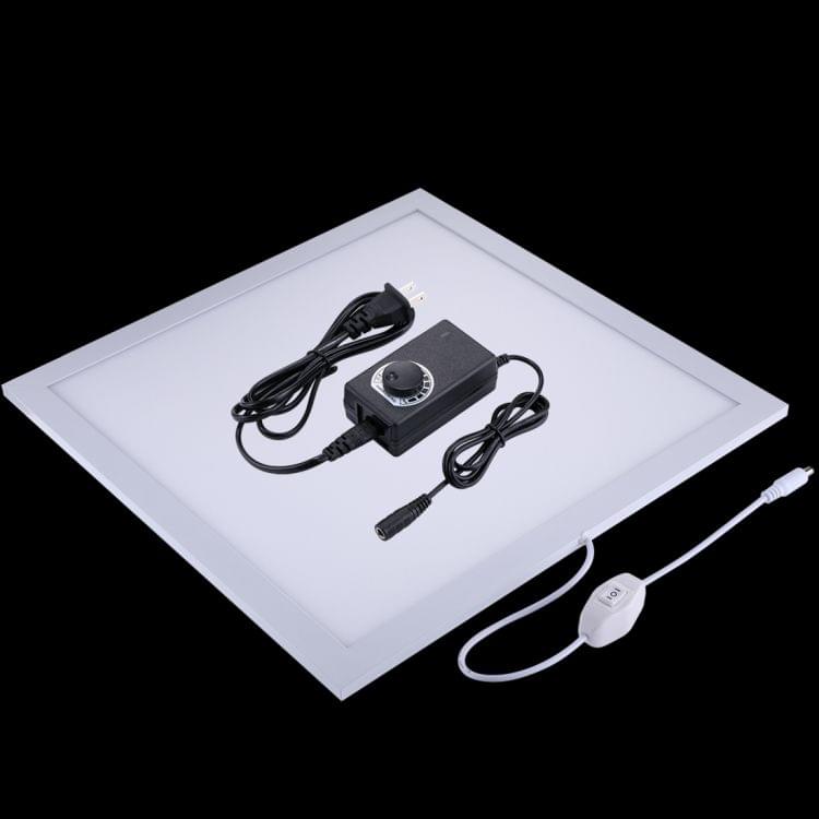 PULUZ 1200LM LED Photography Shadowless Light Lamp Panel Pad with Switch, Acrylic Material, No Polar Dimming Light, 34.7cm x 34.7cm Effective Area