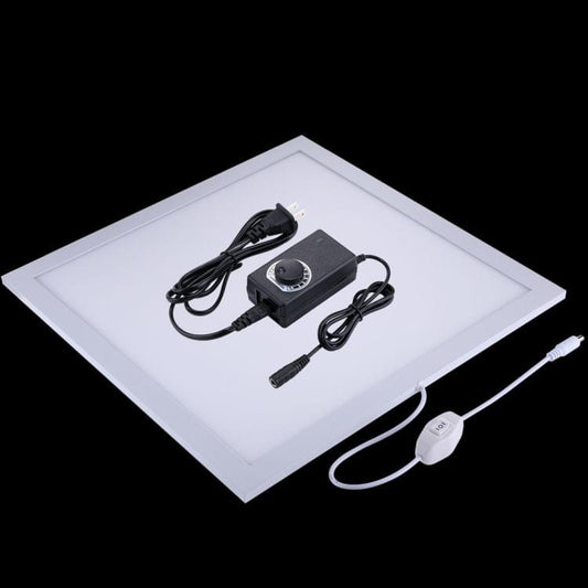 PULUZ 1200LM LED Photography Shadowless Light Lamp Panel Pad with Switch, Acrylic Material, No Polar Dimming Light, 34.7cm x 34.7cm Effective Area