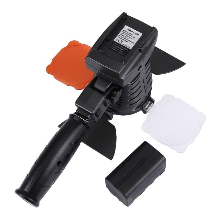 LED-5010 6 LED 750LM Dimmable Video Light on-Camera Photography Lighting Fill Light for Canon, Nikon, DSLR Camera with Hand Grip