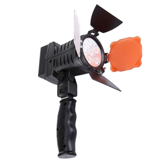 LED-5010 6 LED 750LM Dimmable Video Light on-Camera Photography Lighting Fill Light for Canon, Nikon, DSLR Camera with Hand Grip