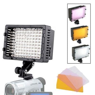 126 LED Video Light with Three Color Temperature Transparent Films (Tawny / White / Purple)
