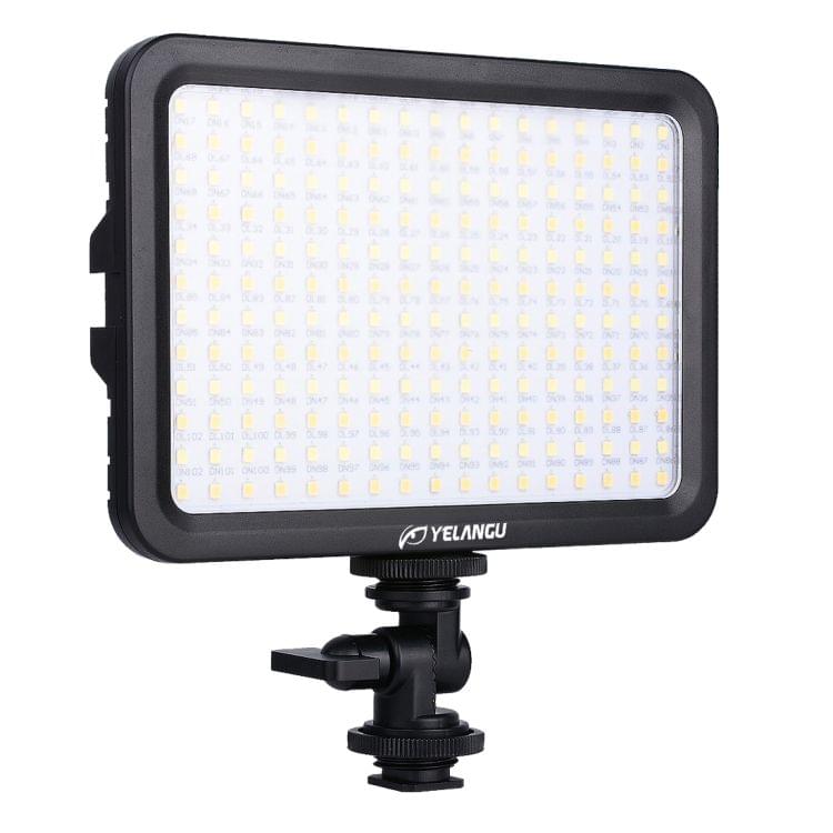 YELANGU YLG0504B 204 LEDs 1000LM 3300-5600K No Polar Dimmable Studio Light Video & Photo Light for Canon, Nikon, DSLR Cameras