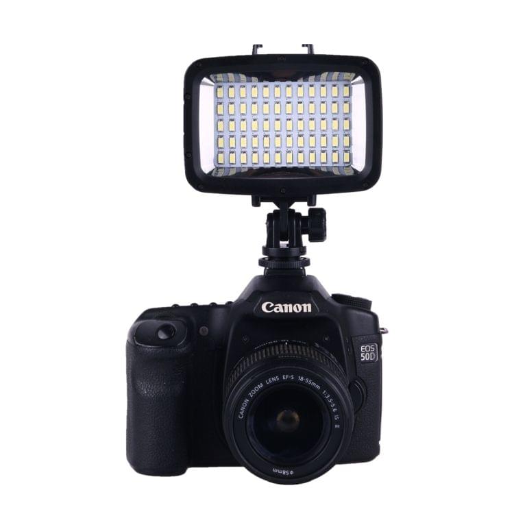 SL-101 Waterproof 12W 5500-6000K 1800LM LED Camera Camcorder Video Fill Light Photography Lamp with 60 LEDs