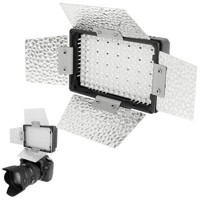 140 LED Video Light with 2 Color Temperature Transparent Films (Orange / White)(Black)