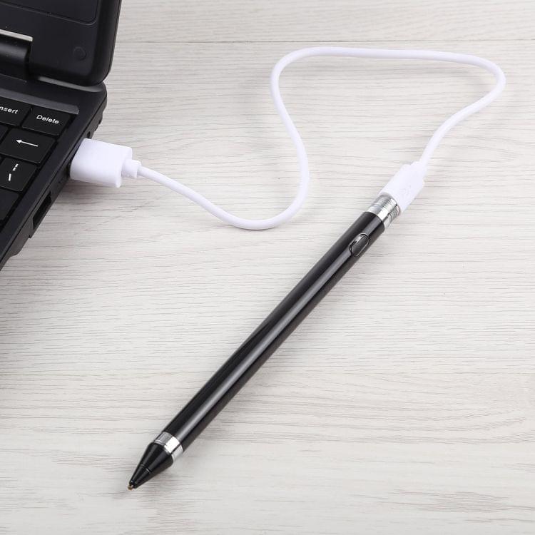 Short Universal Rechargeable Capacitive Touch Screen Stylus Pen with 2.3mm Superfine Metal Nib