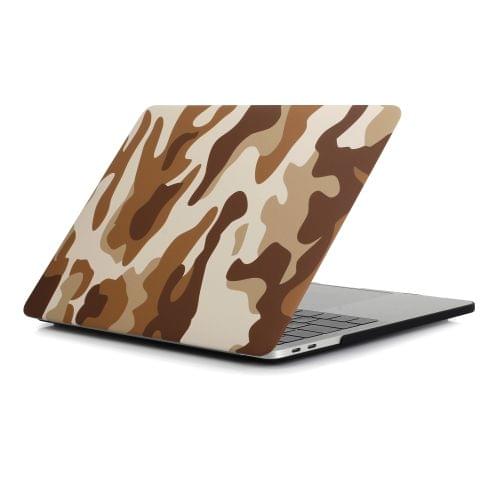 Brown Camouflage Pattern Laptop Water Decals PC Protective Case for MacBook Pro 13.3 inch A1989 (2018)