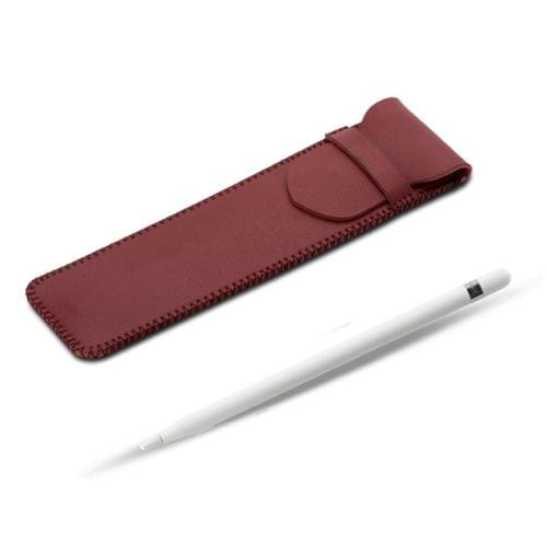 HQ21 Crazy Horse Texture Apple Pencil Plug-in Capacitive Pen Protective Case for iPad Pro, with Cover Pen Case(Red)