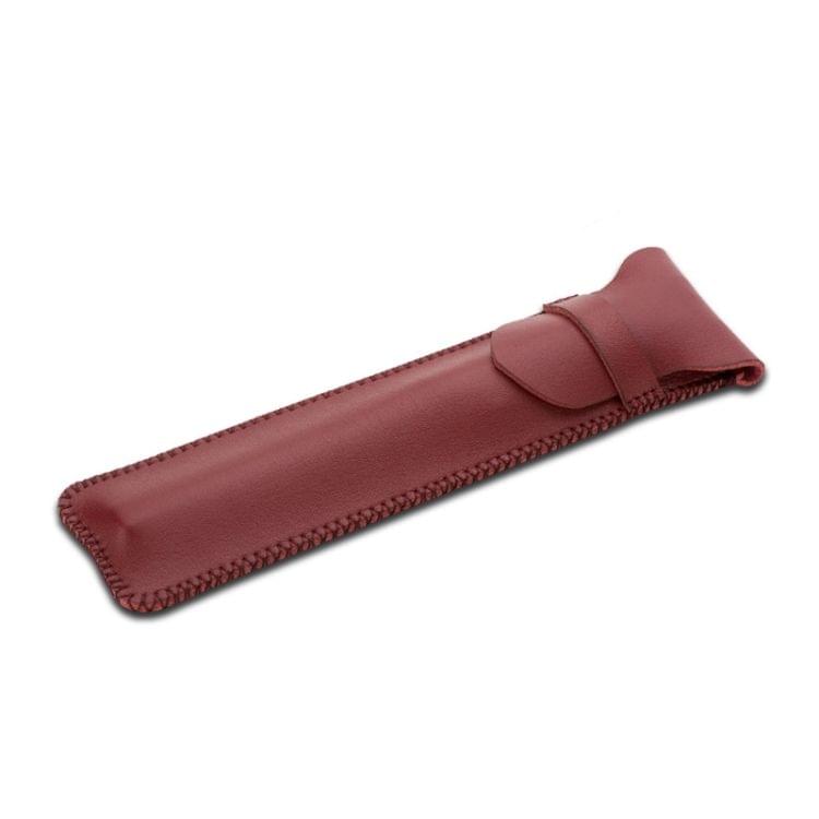 HQ21 Crazy Horse Texture Apple Pencil Plug-in Capacitive Pen Protective Case for iPad Pro, with Cover Pen Case(Red)