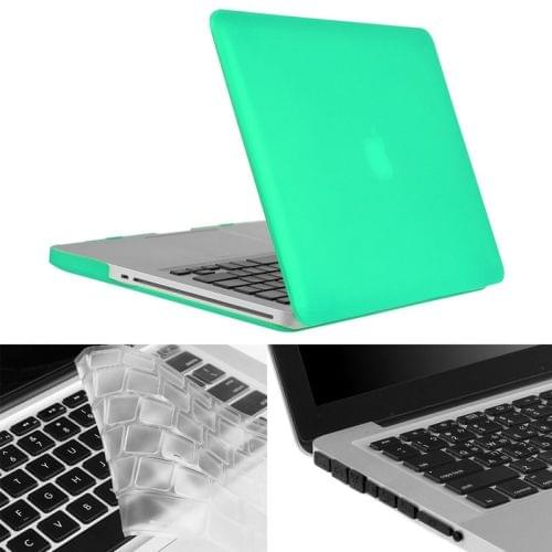 ENKAY for Macbook Pro 15.4 inch (US Version) / A1286 Hat-Prince 3 in 1 Frosted Hard Shell Plastic Protective Case with Keyboard Guard & Port Dust Plug(Green)