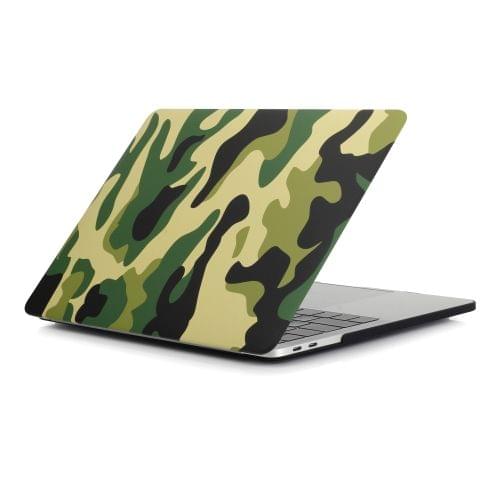 Green Camouflage Pattern Laptop Water Decals PC Protective Case for MacBook Pro 15.4 inch A1990 (2018)