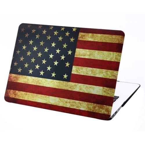 Retro US Flag Pattern Frosted Hard Plastic Protective Case for Macbook Air 13.3 inch