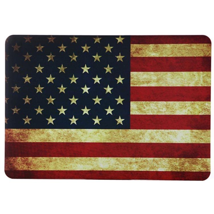 Retro US Flag Pattern Frosted Hard Plastic Protective Case for Macbook Air 13.3 inch