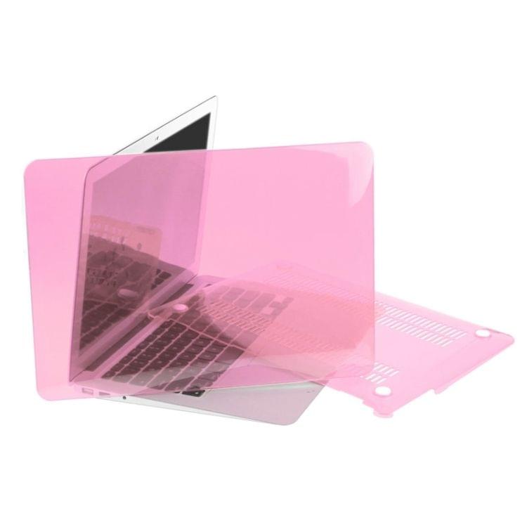 ENKAY for Macbook Air 11.6 inch (US Version) / A1370 / A1465 Hat-Prince 3 in 1 Crystal Hard Shell Plastic Protective Case with Keyboard Guard & Port Dust Plug(Pink)