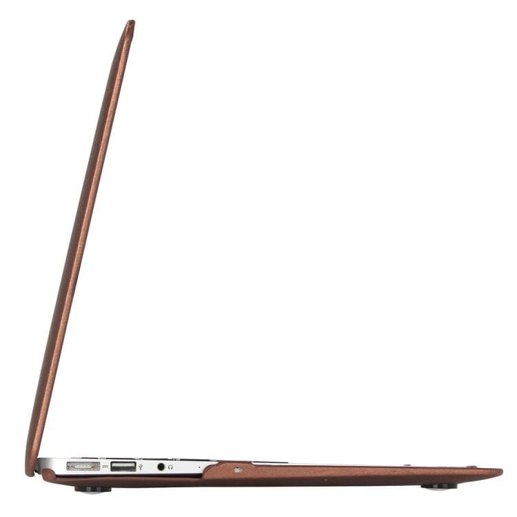 For Macbook Pro Retina 13.3 inch Silk Texture Apple Laptop PC Protective Case(Coffee)