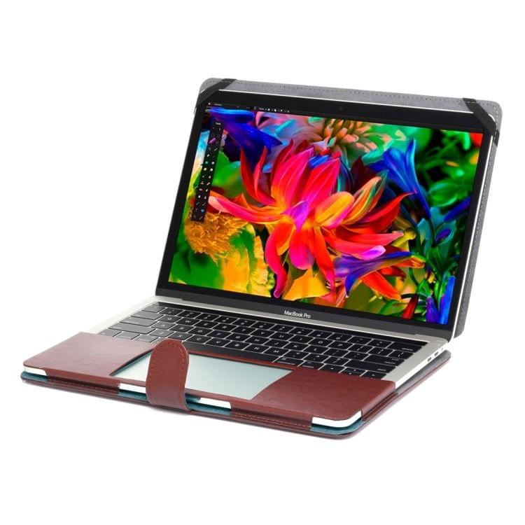 For 2016 New Macbook Pro 15.4 inch A1707 Laptop Crazy Horse Texture Horizontal Flip Leather Case(Coffee)
