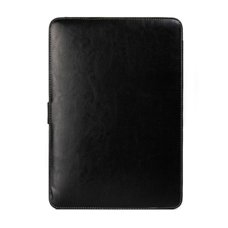 For Macbook Pro Retina 15.4 inch Laptop Crazy Horse Texture Horizontal Flip Leather Case(Black)