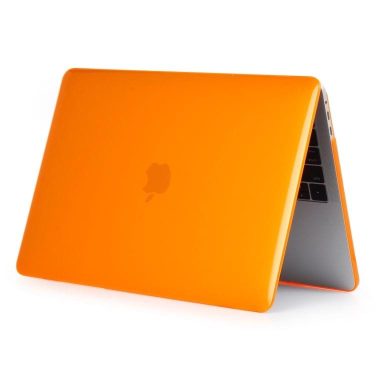 Laptop Crystal Style PC Protective Case for MacBook Pro 15.4 inch A1990 (2018) (Orange)
