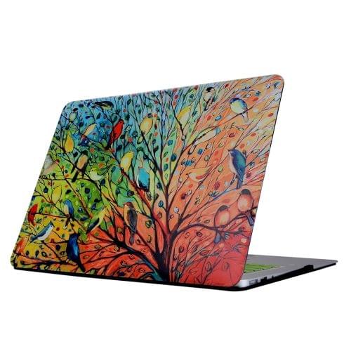 For Macbook Pro 13.3 inch (2011 - 2012) A1278 / MD313 / MC724 / MD101 / MD314 / MD102 Colorful Tree Colorful Bird Pattern Laptop Water Decals PC Protective Case