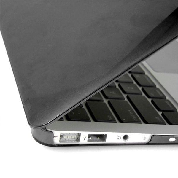 ENKAY for MacBook Air 11.6 inch (US Version) / A1370 / A1465 4 in 1 Crystal Hard Shell Plastic Protective Case with Screen Protector & Keyboard Guard & Anti-dust Plugs(Black)