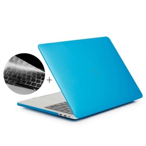 ENKAY Hat-Prince 2 in 1 Frosted Hard Shell Plastic Protective Case + US Version Ultra-thin TPU Keyboard Protector Cover for 2016 New MacBook Pro 13.3 inch with Touchbar (A1706)(Blue)