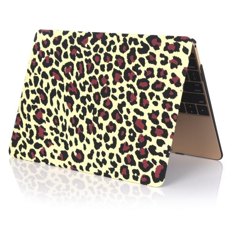 Leopard Texture Frosted Hard Shell Plastic Protective Case for Macbook 12 inch