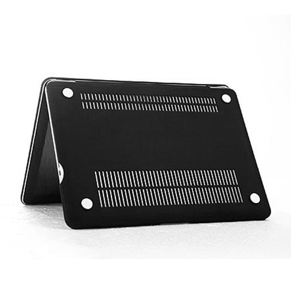 ENKAY for MacBook Pro 13.3 inch (US Version) / A1278 4 in 1 Frosted Hard Shell Plastic Protective Case with Screen Protector & Keyboard Guard & Anti-dust Plugs(Black)