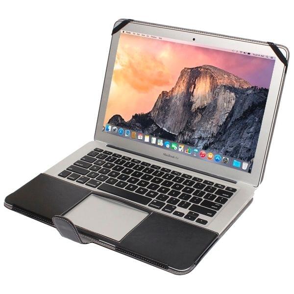 Notebook Leather Case with Snap Fastener for 13.3 inch MacBook Air(Black)