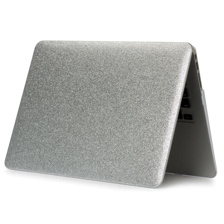 Glittery Powder Laptop PU Leather Paste Case for MacBook Pro 15.4 inch A1286 (2008 - 2012) (Silver)