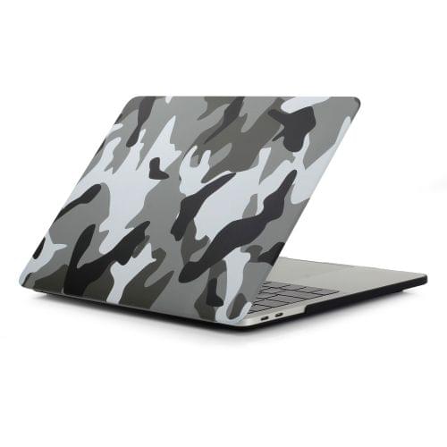 Grey Camouflage Pattern Laptop Water Decals PC Protective Case for MacBook Pro 15.4 inch A1990 (2018)