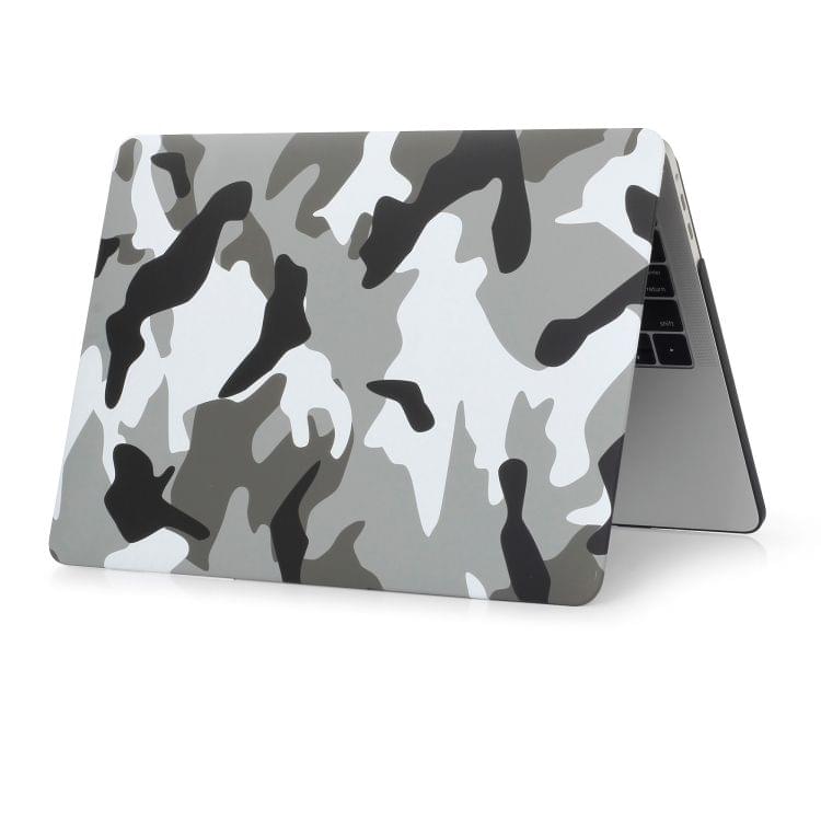 Grey Camouflage Pattern Laptop Water Decals PC Protective Case for MacBook Pro 15.4 inch A1990 (2018)