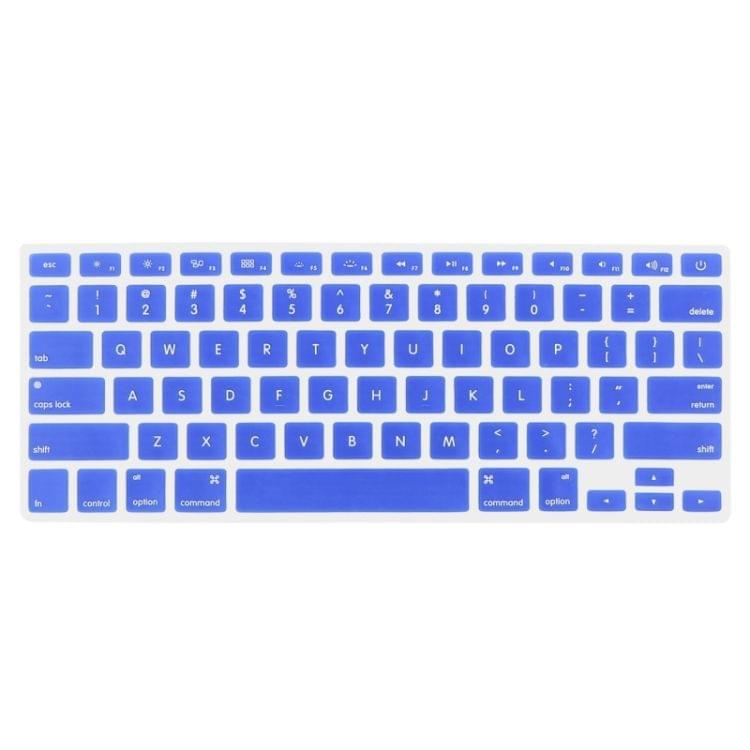 ENKAY for MacBook Air 13.3 inch (US Version) 4 in 1 Frosted Hard Shell Plastic Protective Case with Screen Protector & Keyboard Guard & Anti-dust Plugs(Dark Blue)