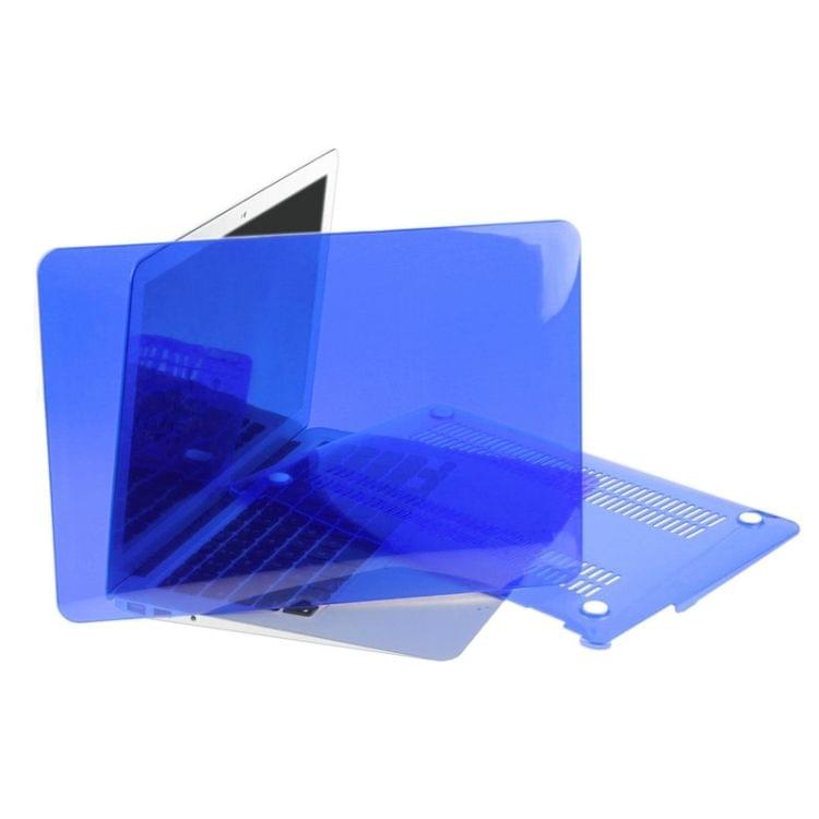 ENKAY for Macbook Air 11.6 inch (US Version) / A1370 / A1465 Hat-Prince 3 in 1 Crystal Hard Shell Plastic Protective Case with Keyboard Guard & Port Dust Plug(Dark Blue)