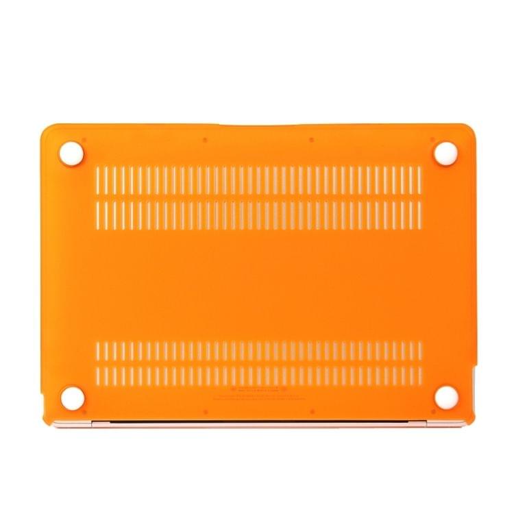 Laptop Translucent Frosted Hard Plastic Protective Case for Macbook 12 inch(Orange)