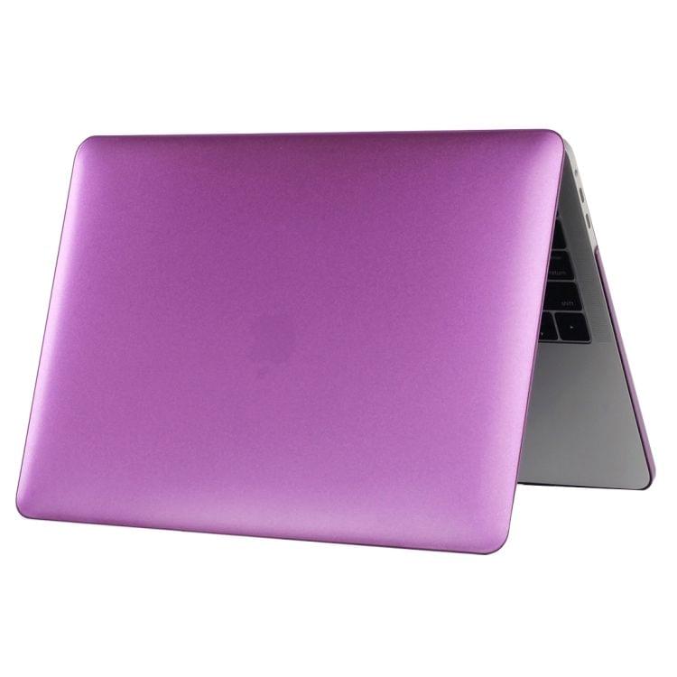 Laptop Metal Style Protective Case for MacBook Pro 15.4 inch A1990 (2018) (Purple)