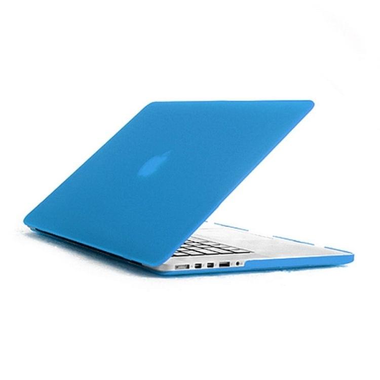 ENKAY for MacBook Pro Retina 13.3 inch (US Version) / A1425 / A1502 4 in 1 Frosted Hard Shell Plastic Protective Case with Screen Protector & Keyboard Guard & Anti-dust Plugs(Blue)
