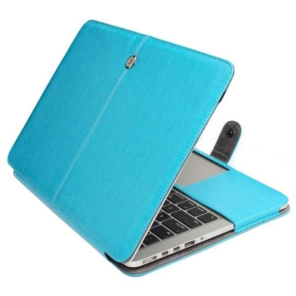 Notebook Leather Case with Snap Fastener for 13.3 inch MacBook Pro Retina(Blue)